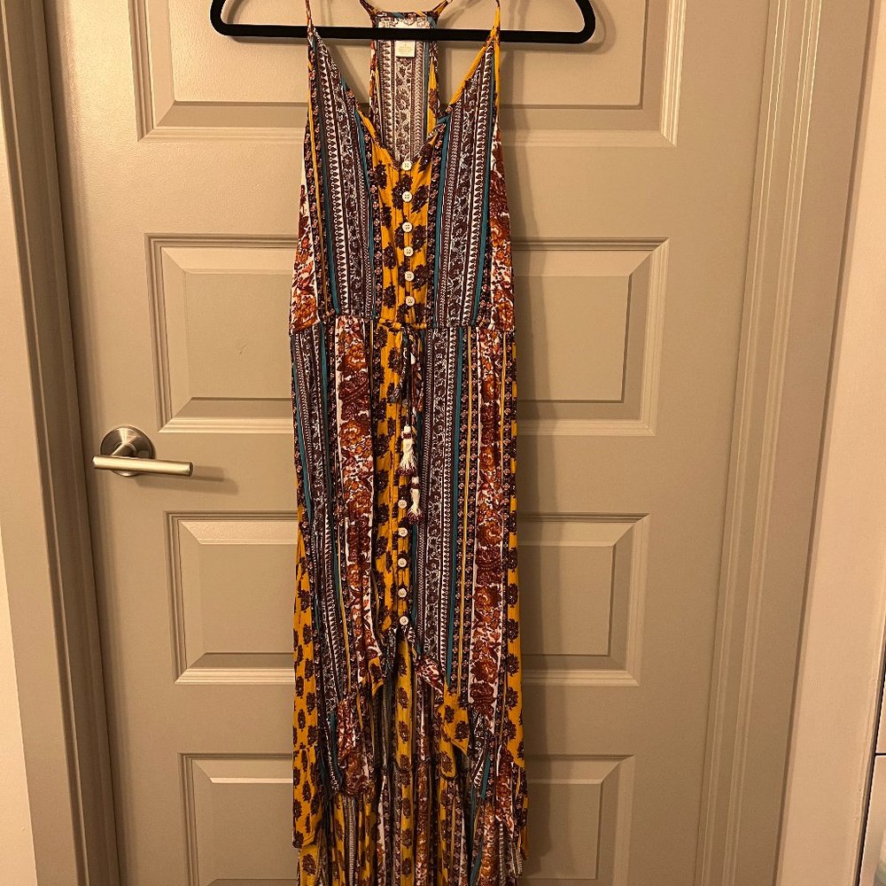 Band of Gypsies Multicolor High Low Dress. Size S